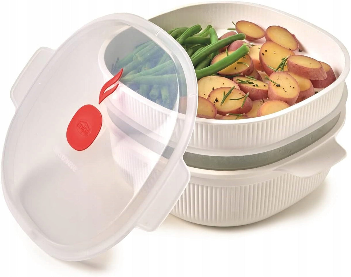 Snips Microwave Steamer 4L 2 Trays BPA Free Made in Italy