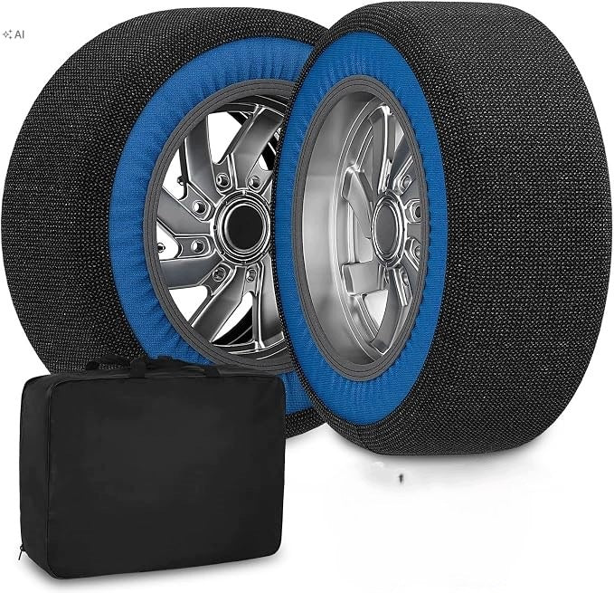 Snow Socks for Car Tires Set of 2 XXL 14-24 inch
