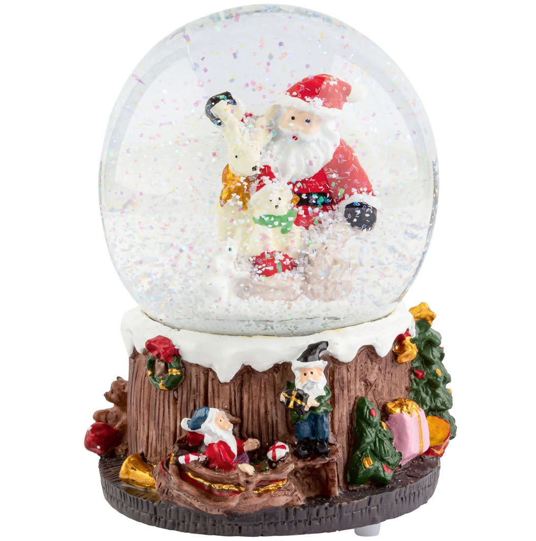 Snow globe with music box of Saint. Santa Claus Christmas music