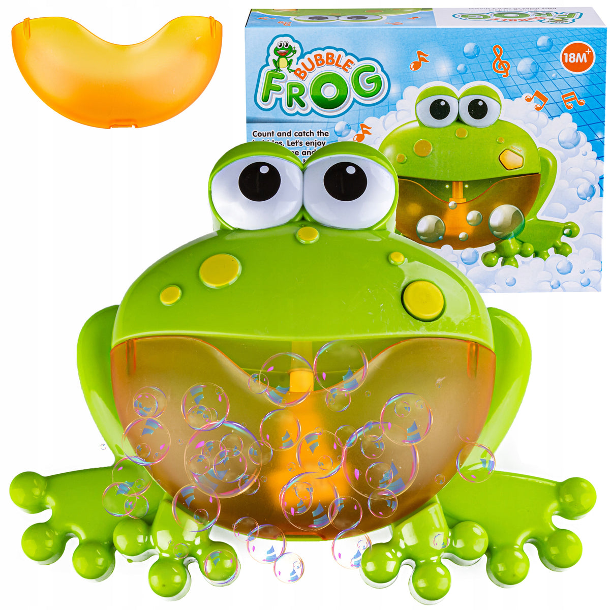 Soap Bubble Release Machine Bath Toy Foam Generator Color green