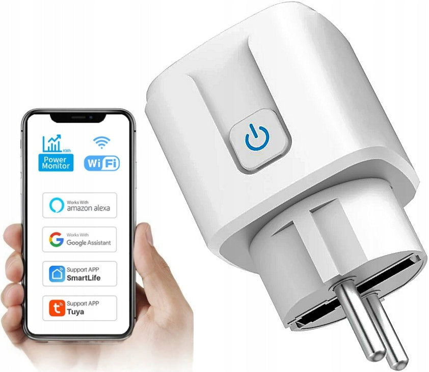 Socket Wifi Wattmeter Timer Tuya Google Alexa 16A