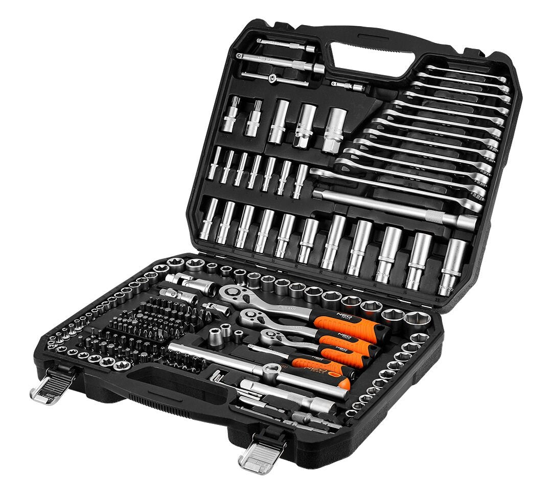 Socket wrench set 220 el. 1/2" 3/8" 1/4" NEO TOOLS 10-220