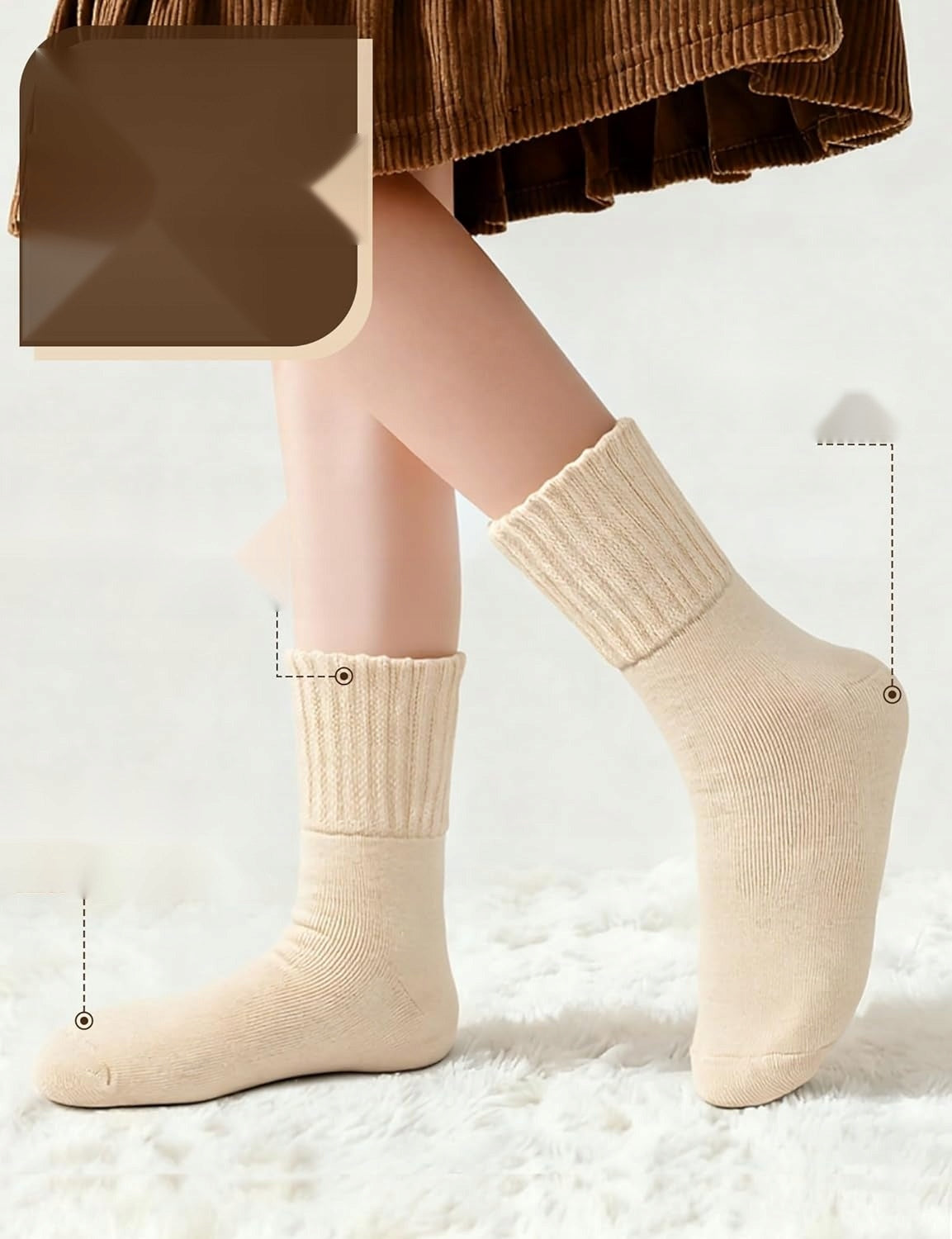 Socks 2 Pairs Thermal Women Thick Winter Warm Fleece Cotton Manufacturer code 5908107481744