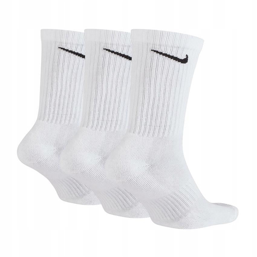 Socks NIKE Cushioned Everyday Long White R. 38-42 Logo Dri-Fit 3-Pack Packaging status original