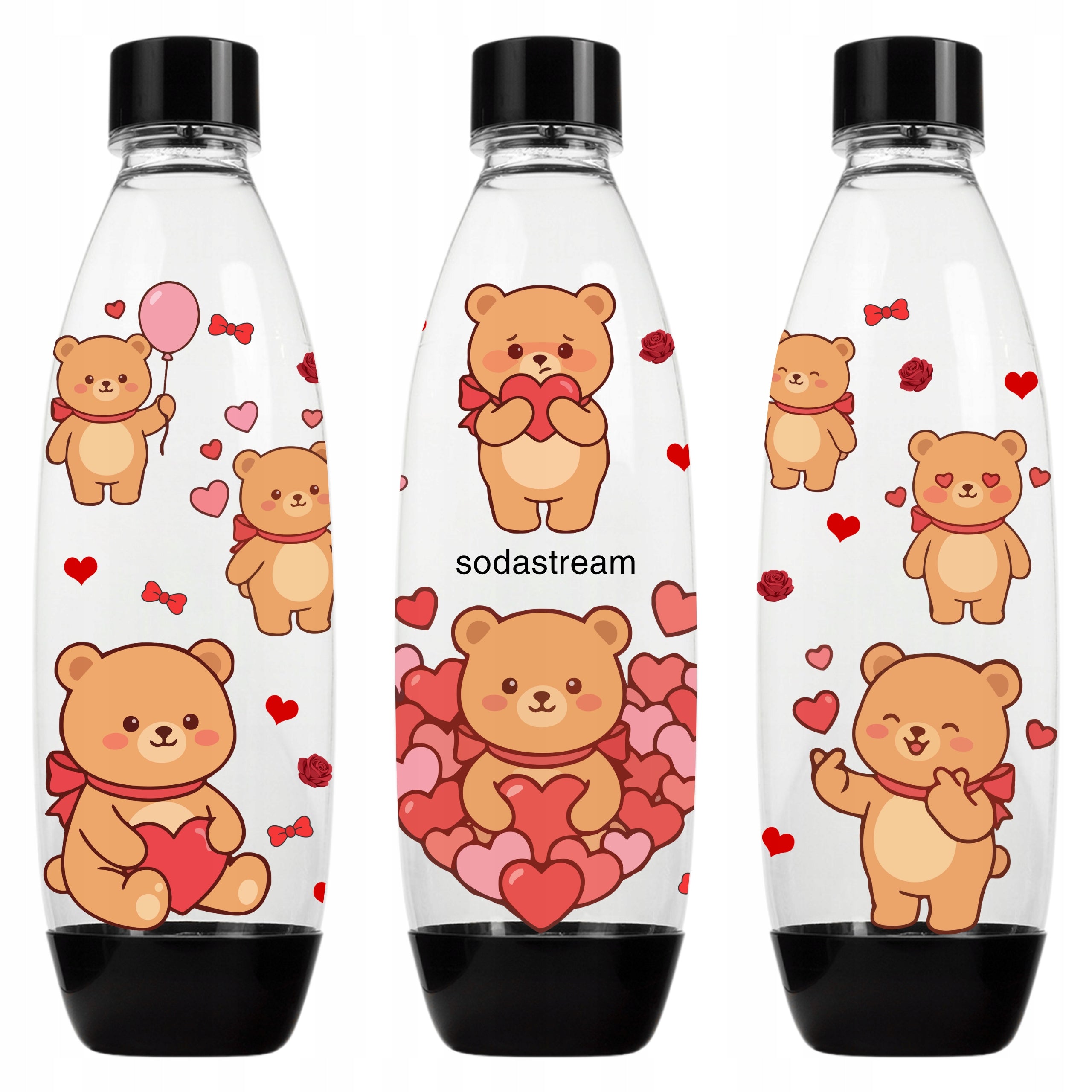 SodaStream Bear Bottle with Hearts for Carbonated Water for Gift Love Manufacturer code 5903829403678