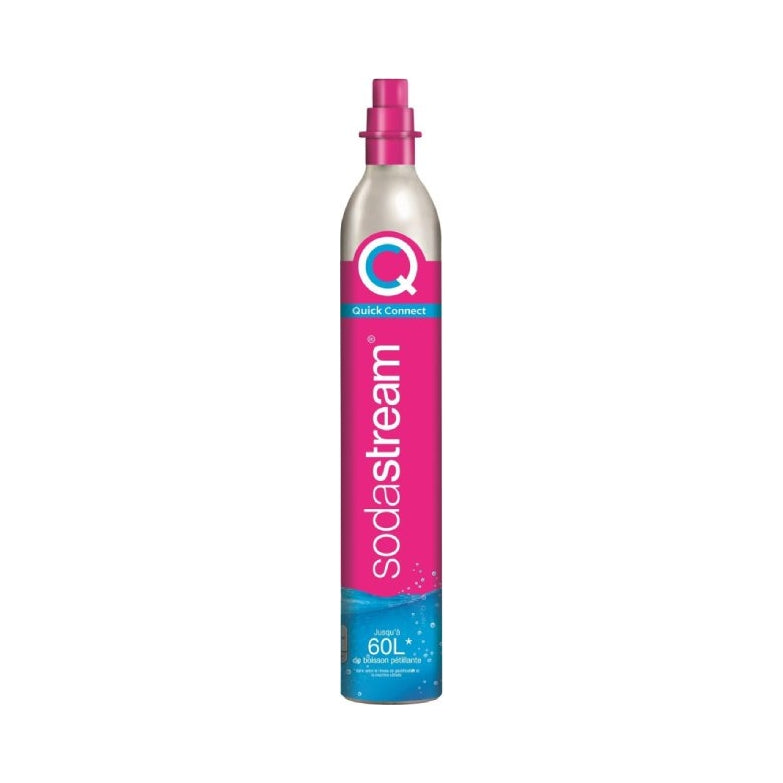 SodaStream CO2 cartridge Quick Connect cylinder pink full with gas