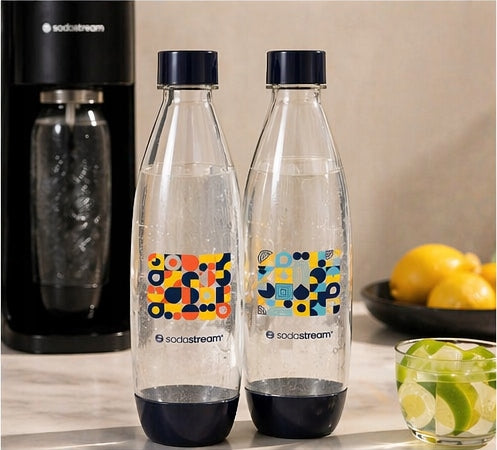 SodaStream Fuse Bubble Mosaic 2x1L Bottles for BPA Free Saturator Two Pack Brand SodaStream