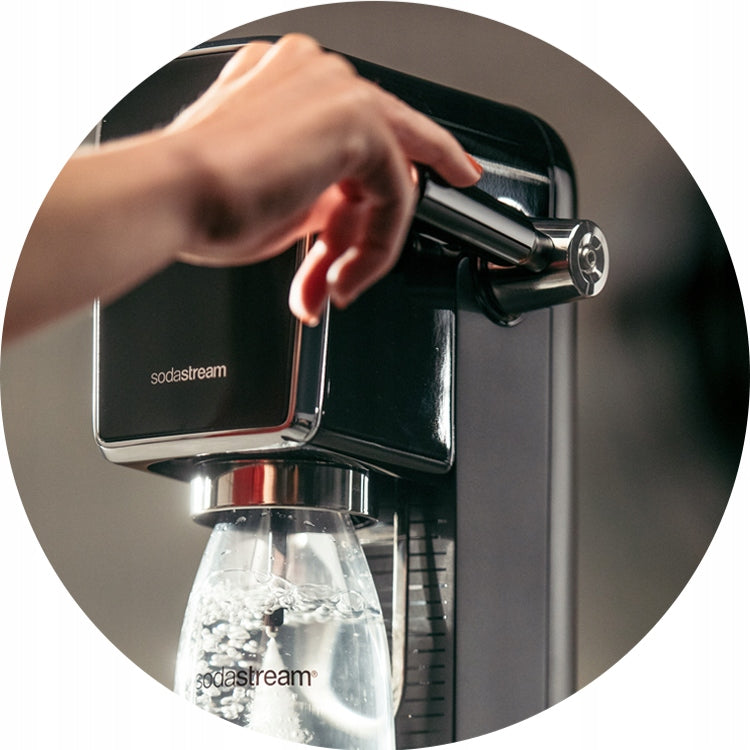 Sodastream ART carbonated water saturator + CO2 gas cartridge + 1L bottle Dominant color black