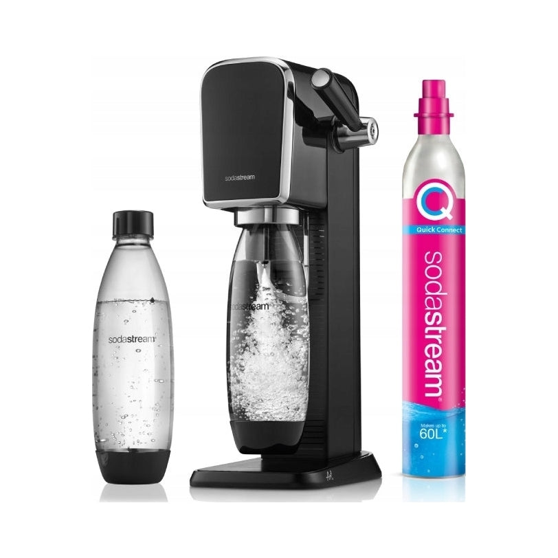 Sodastream ART carbonated water saturator + CO2 gas cartridge + 1L bottle