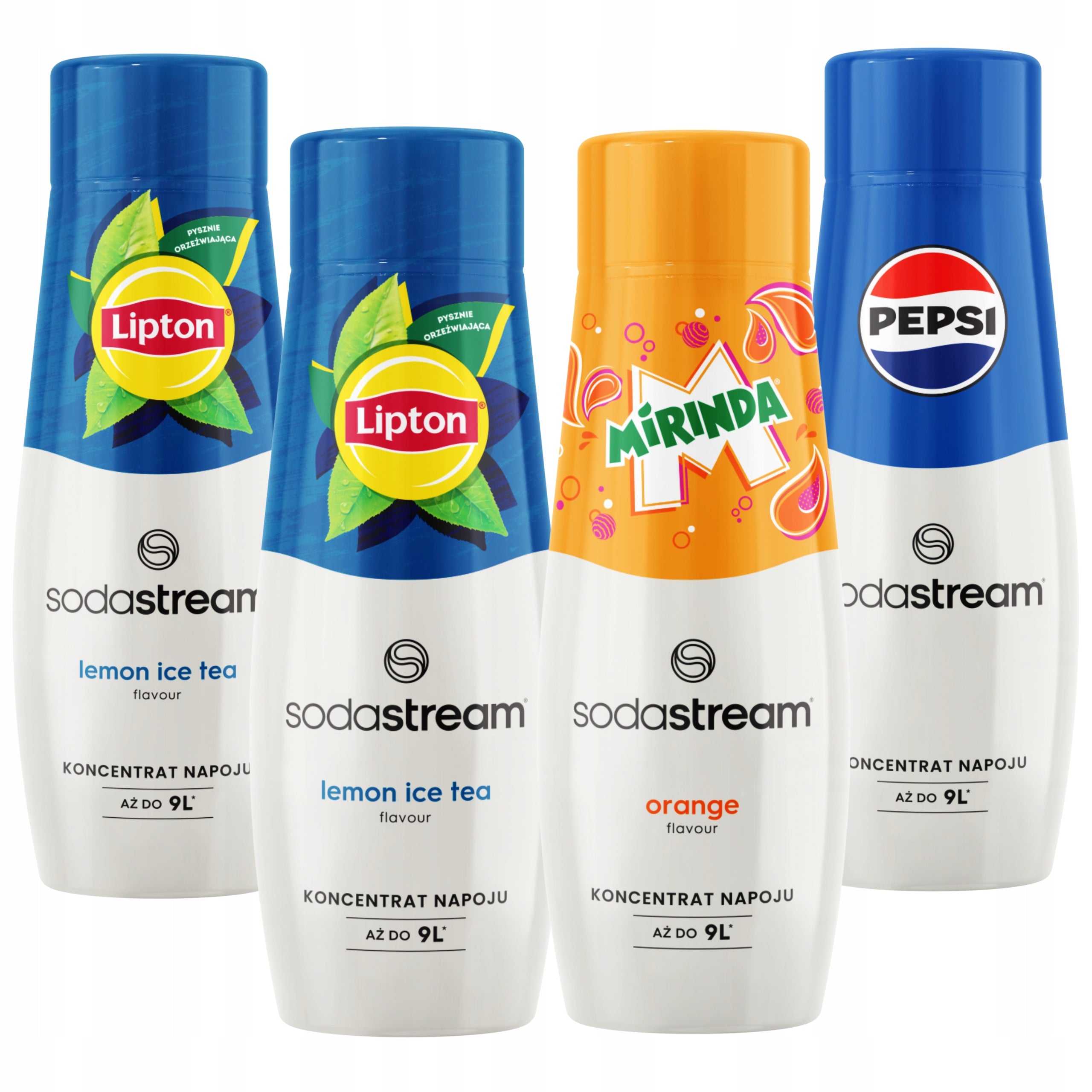 Sodastream Syrups for Saturator 2x Lipton Ice Tea Lemon + Mirinda + Pepsi