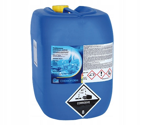 Sodium Hypochlorite Stabilized Chlorine for Water Disinfection Pool CHEMOFORM 25L