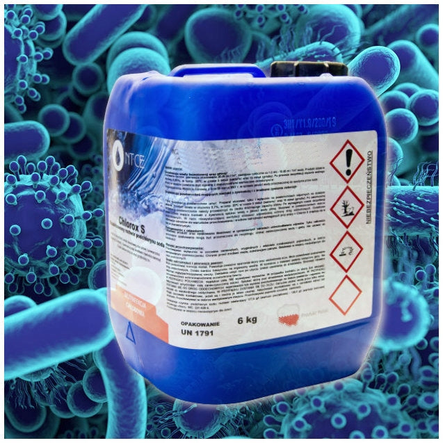 Sodium hypochlorite stabilized disinfection 12kg Manufacturer code ZP602