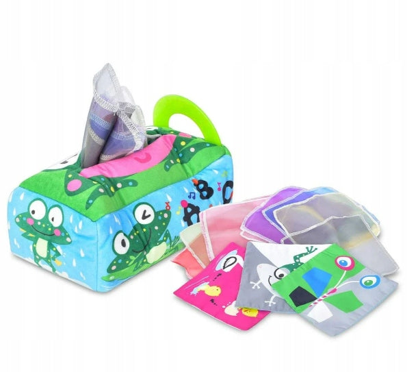 Soft Cube with Sensory Wipes Baby Frog Contrast 0+ Packaging status original