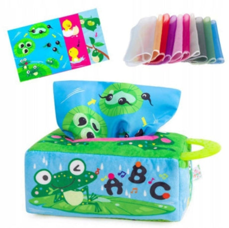 Soft Cube with Sensory Wipes Baby Frog Contrast 0+