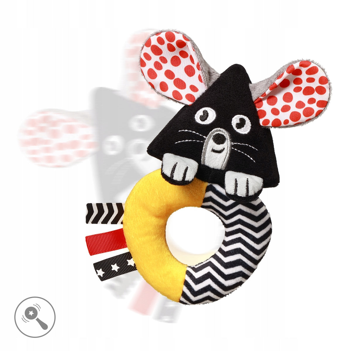 Soft Plush Contrast Rattle for Babies Babyono 1677 Manufacturer code 1677