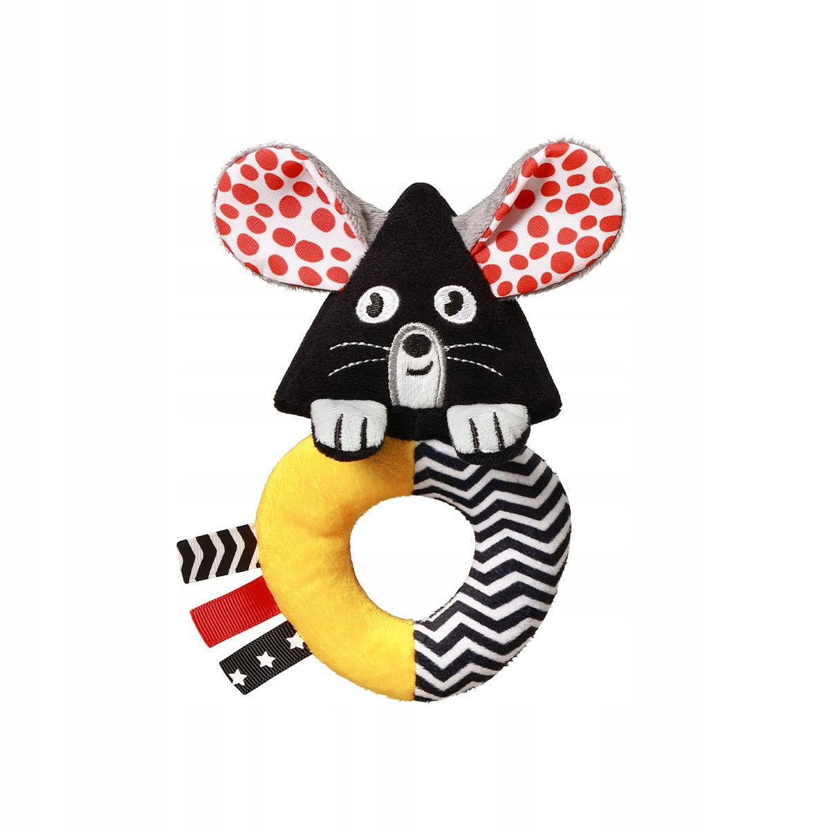Soft Plush Contrast Rattle for Babies Babyono 1677
