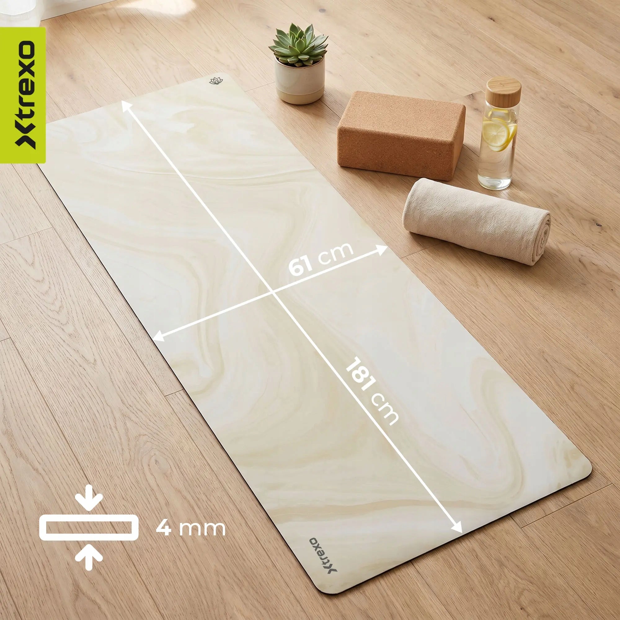 Soft Yoga Mat XTREXO Softea FOR FITNESS EXERCISE PILATES YOGA GYM Manufacturer code XTO-B5C012-BG