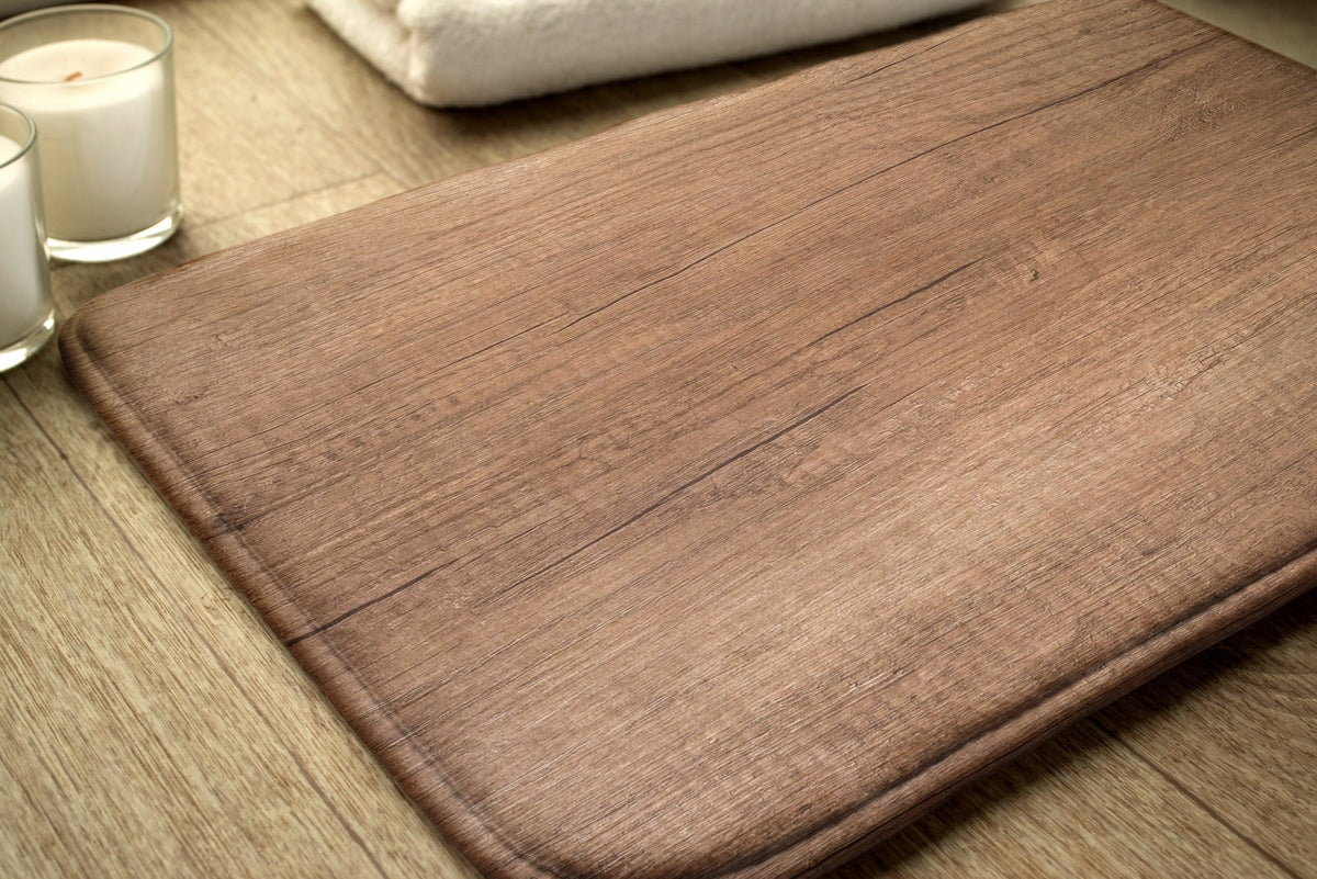 Soft bathroom rug Wood Plank 75x45 cm Length 45 cm