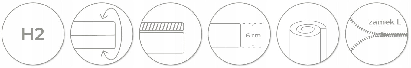 Soft cover H2 mattress topper HR 160x200 6cm Manufacturer code HR6