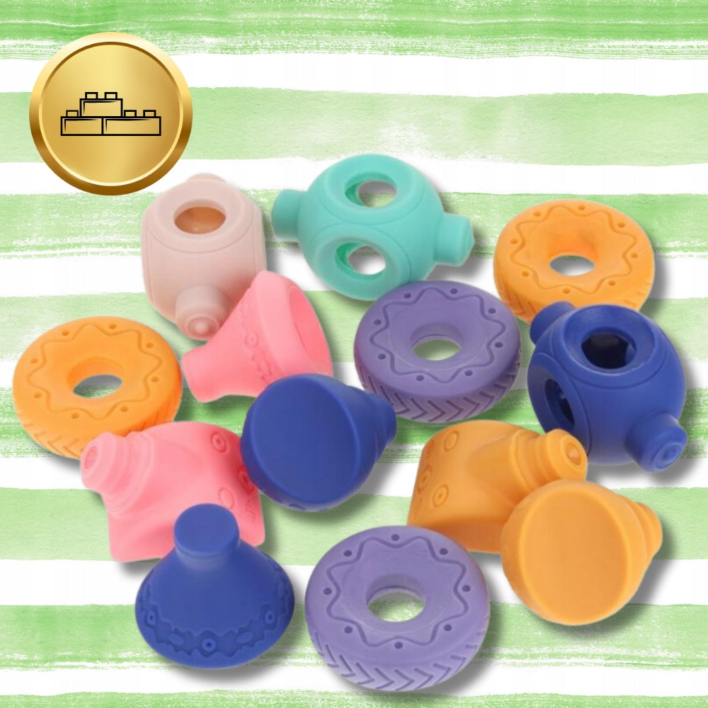 Soft creative sensory blocks for babies teether function Brand NiceKids