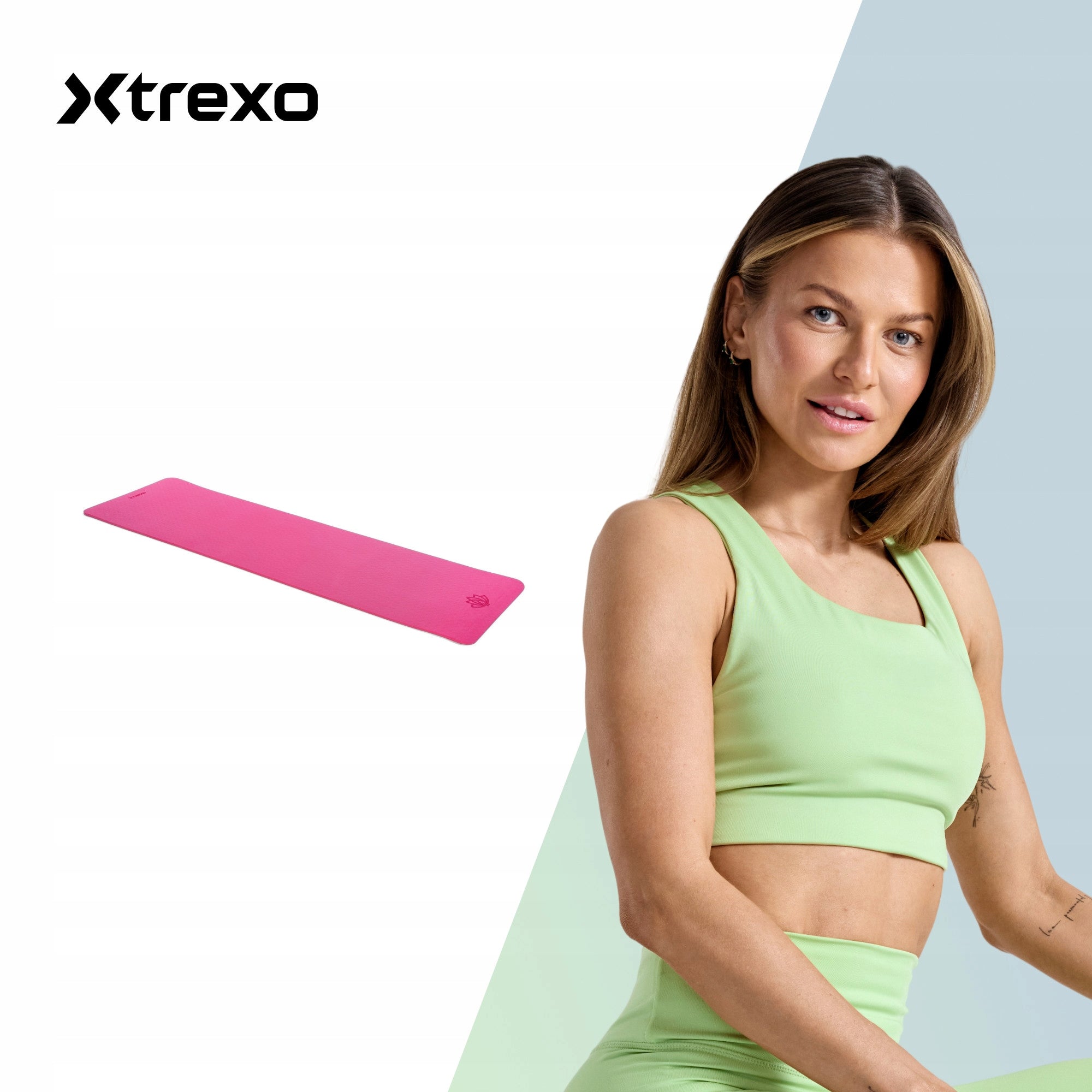 Soft fitness mat for yoga exercises XTREXO comfort 10 mm 183x61x1 cm Manufacturer code TXO-B4Z003-PK