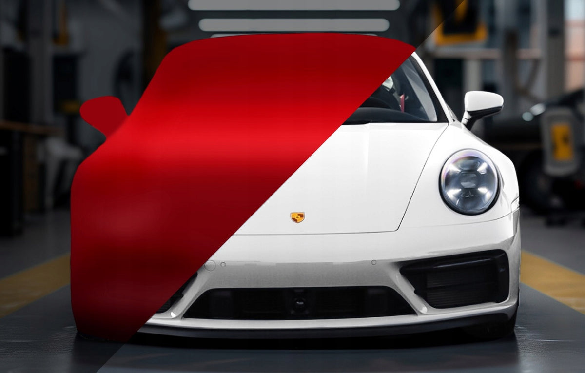 SoftStretch Car Cover for Porsche 911 992 - Red Packaging status original