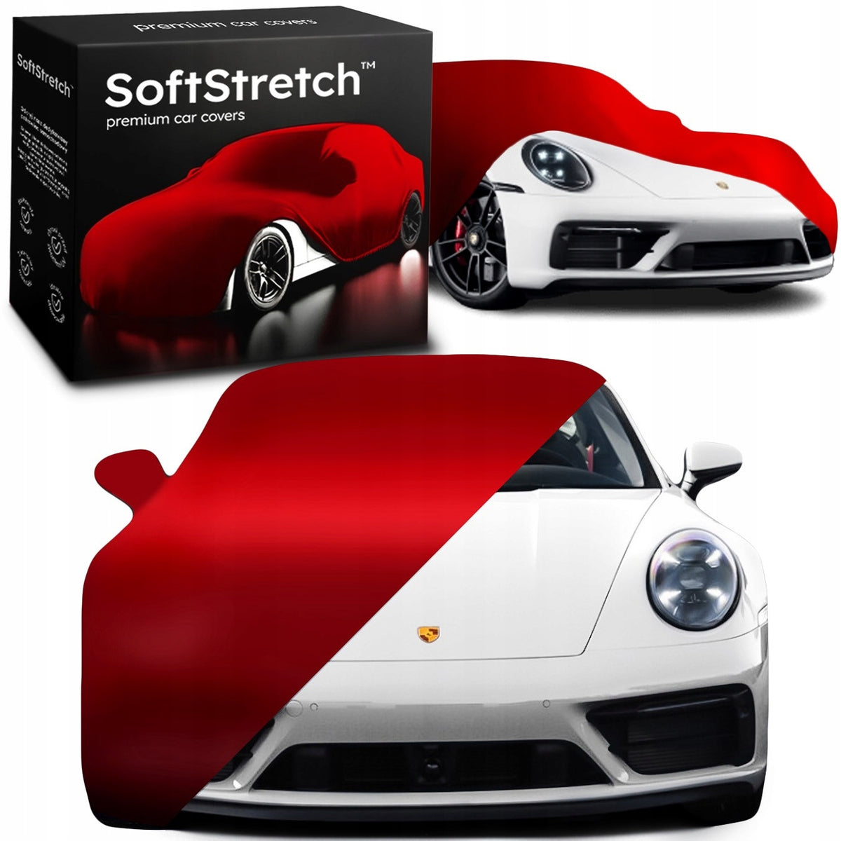 SoftStretch Car Cover for Porsche 911 992 - Red