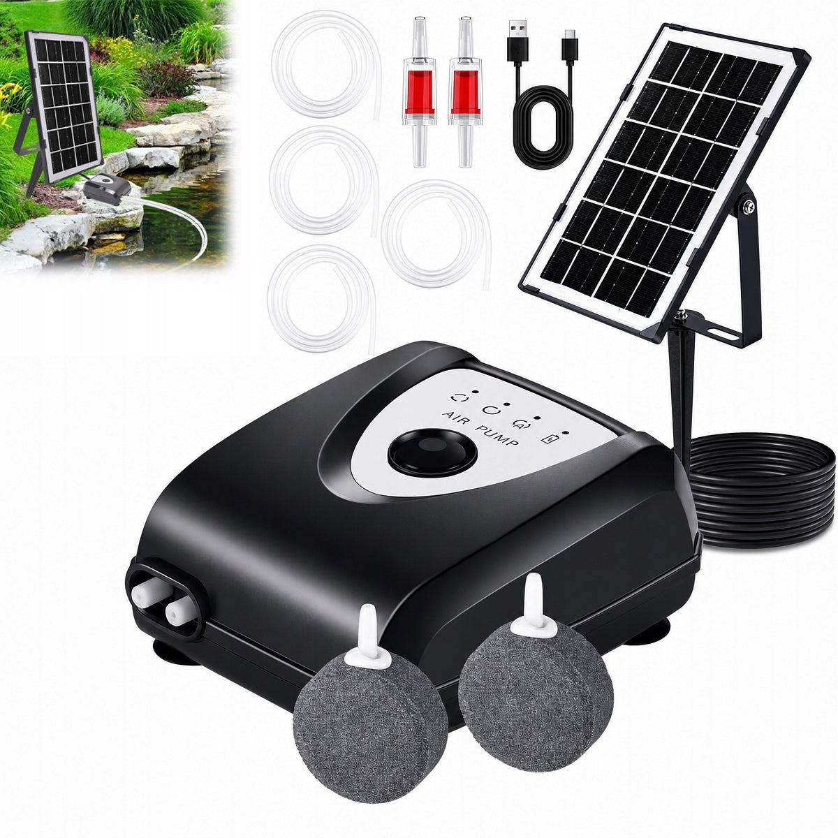 Solar Aerator for pond Water Pond Plot Wireless