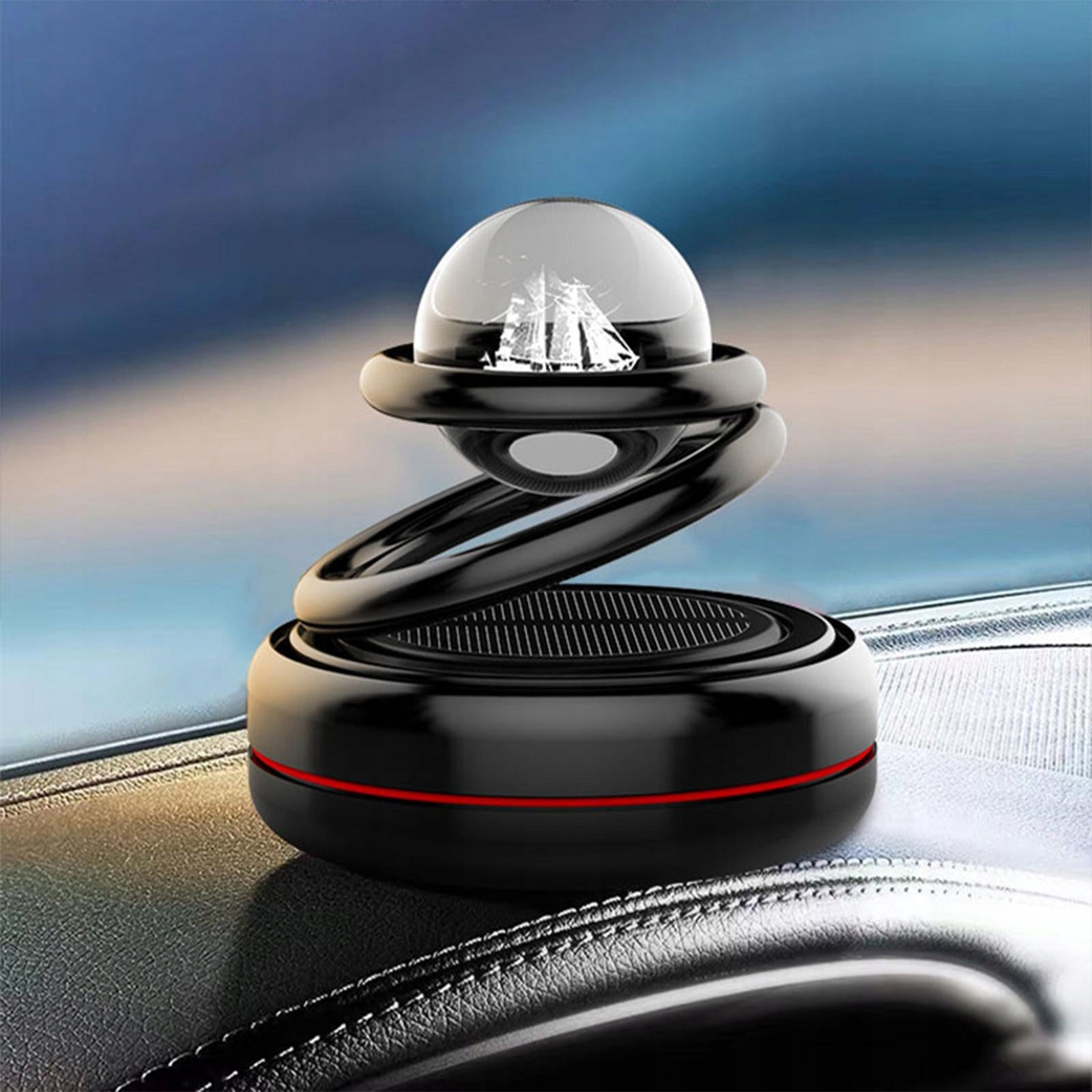 Solar Auto Air Freshener Car Diffuser C Black Dominant color multicolor