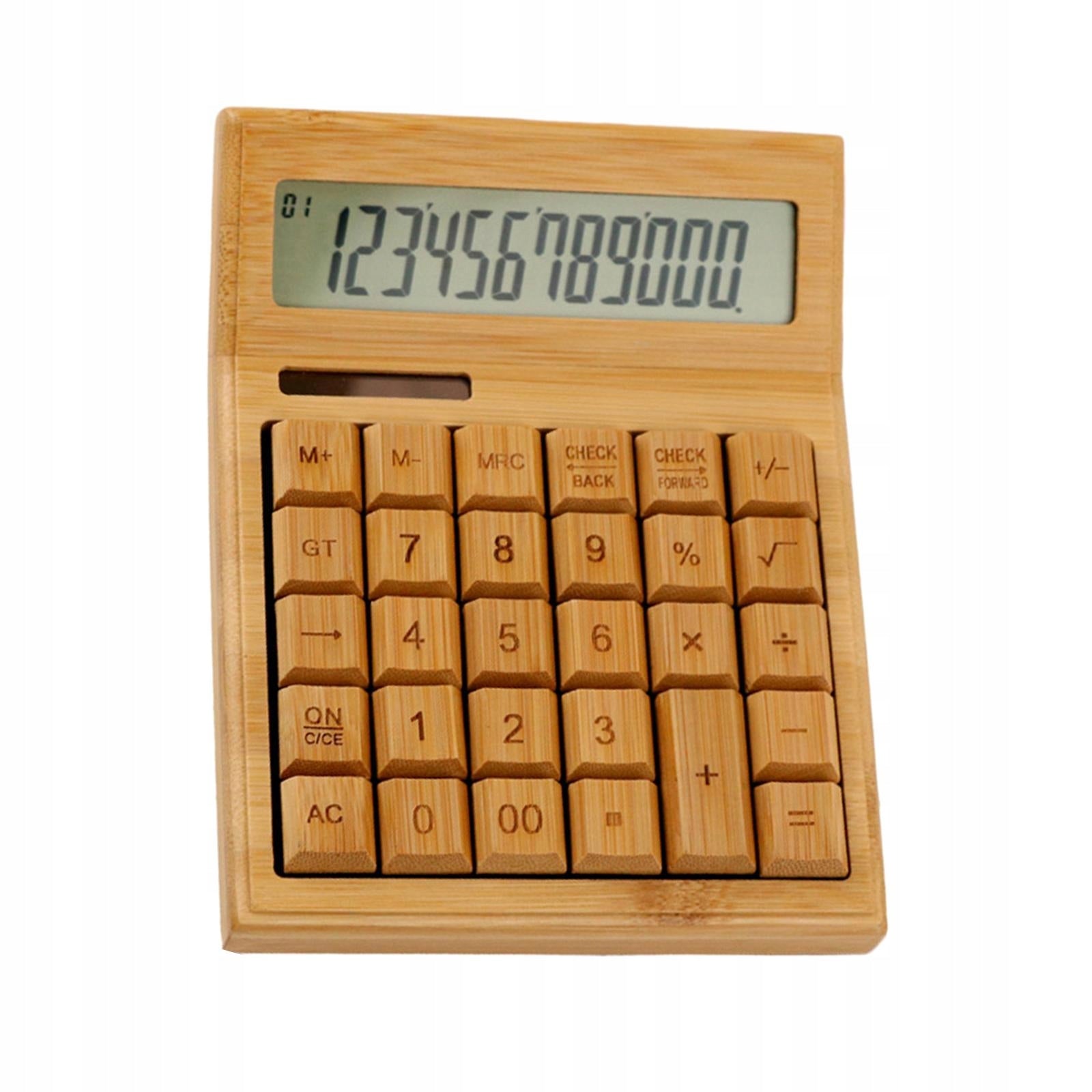 Solar Calculator Bamboo Large Buttons Easy to Read Wood Manufacturer code 11168052203