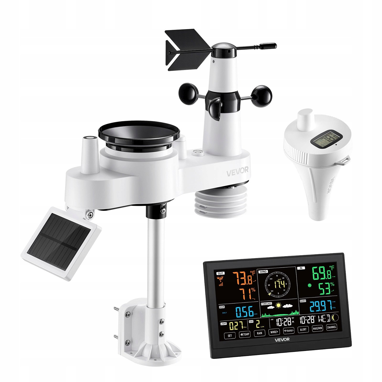 Solar Energy Weather Station With WiFi And 19,05CM App Display Manufacturer code TYNQXZWIFI75Q7O