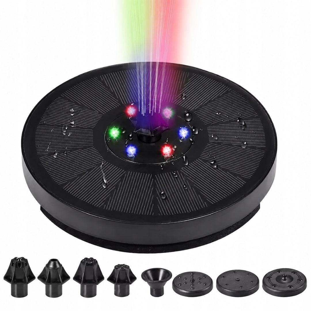 Solar Garden Fountain LED RGB Floating Pump for pond water Manufacturer Stylizer