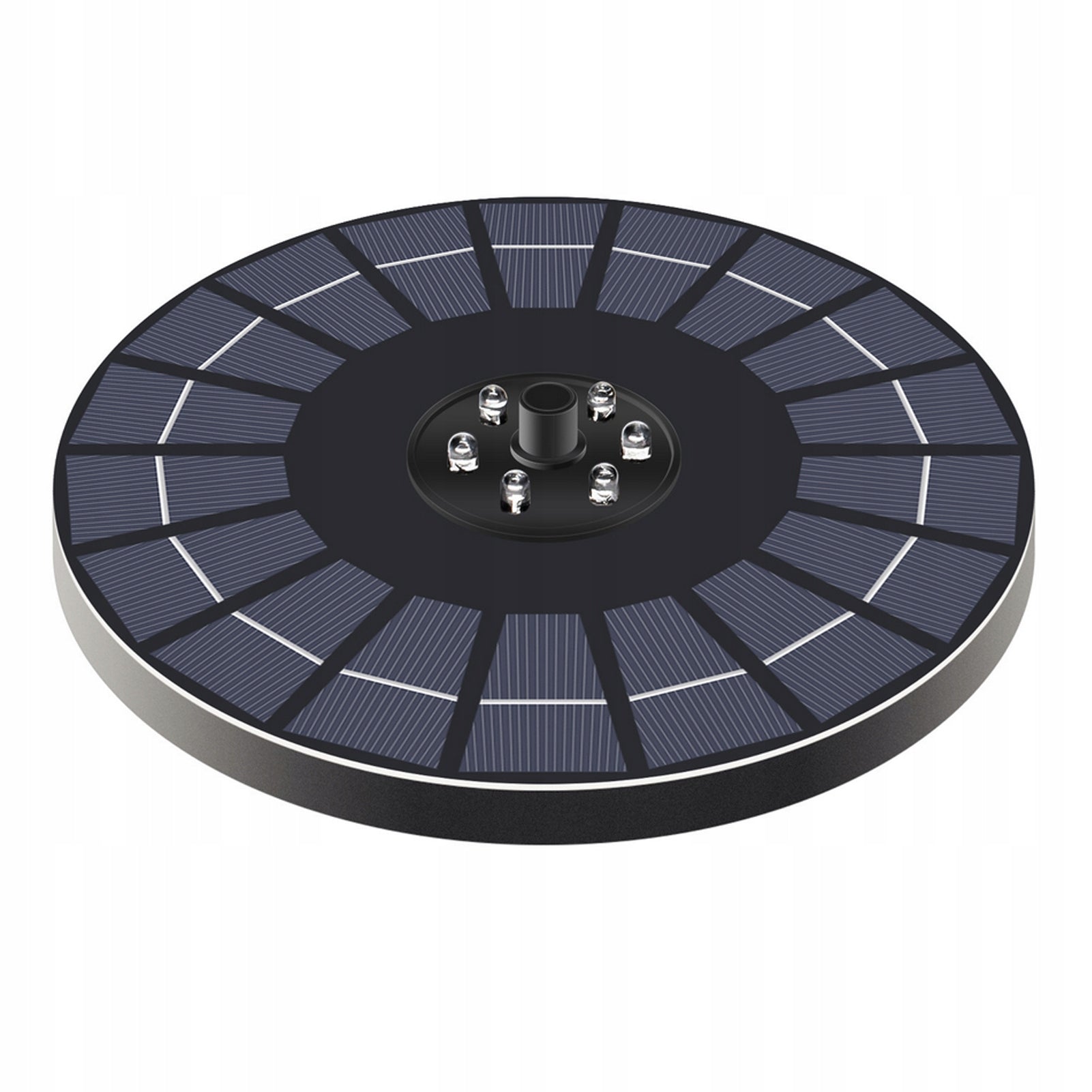 Solar Garden Fountain LED RGB Floating Pump for pond water Manufacturer code Fontanna solarna Pompa do oczka Z LED