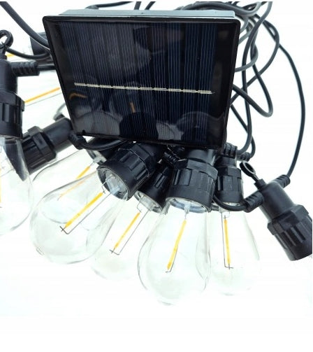 Solar Garden Garland Light 5M x 10 LED WATERPROOF WITH BULBS