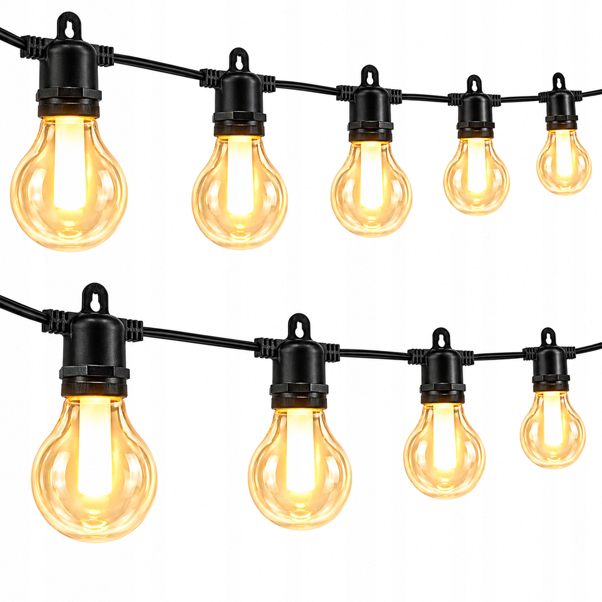 Solar Garden Garland Light 6,5M 10X LED Bulb G50 Flame Manufacturer code Girlanda Solarna Ogrodowa Świetlna 6,5M 10X
