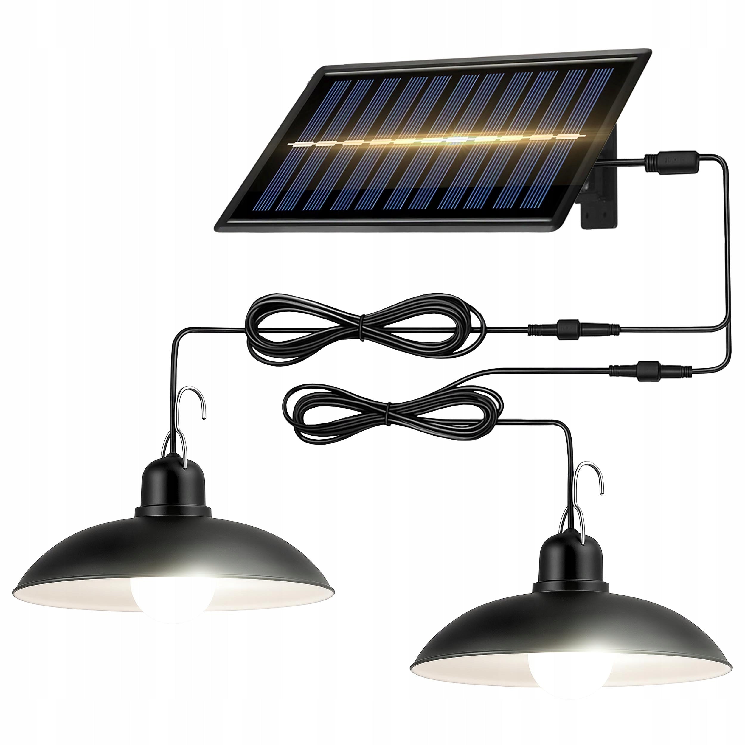 Solar Garden Lamp Hanging Outdoor Twilight Sensor Remote Control Double EAN (GTIN) 5907312301939