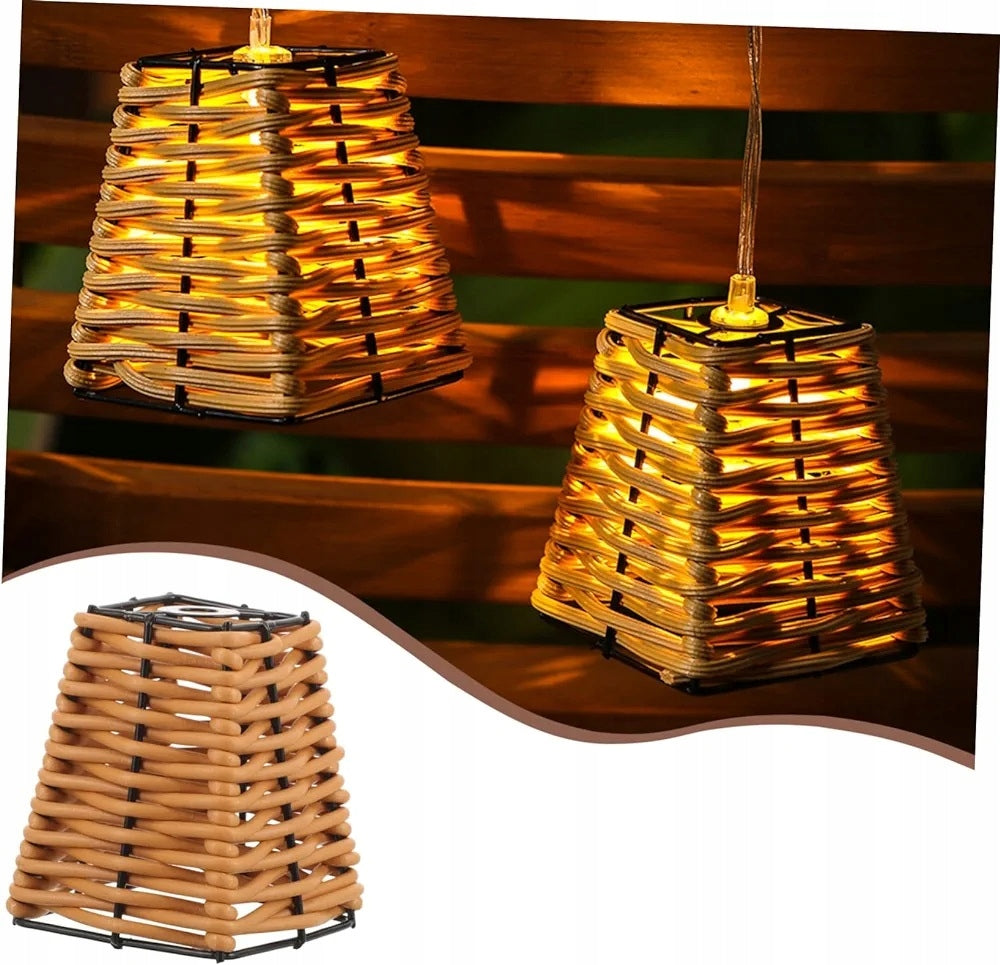 Solar Garden Lamp LED Garland Light 10 led Punched Hanging Ornament Packaging status original