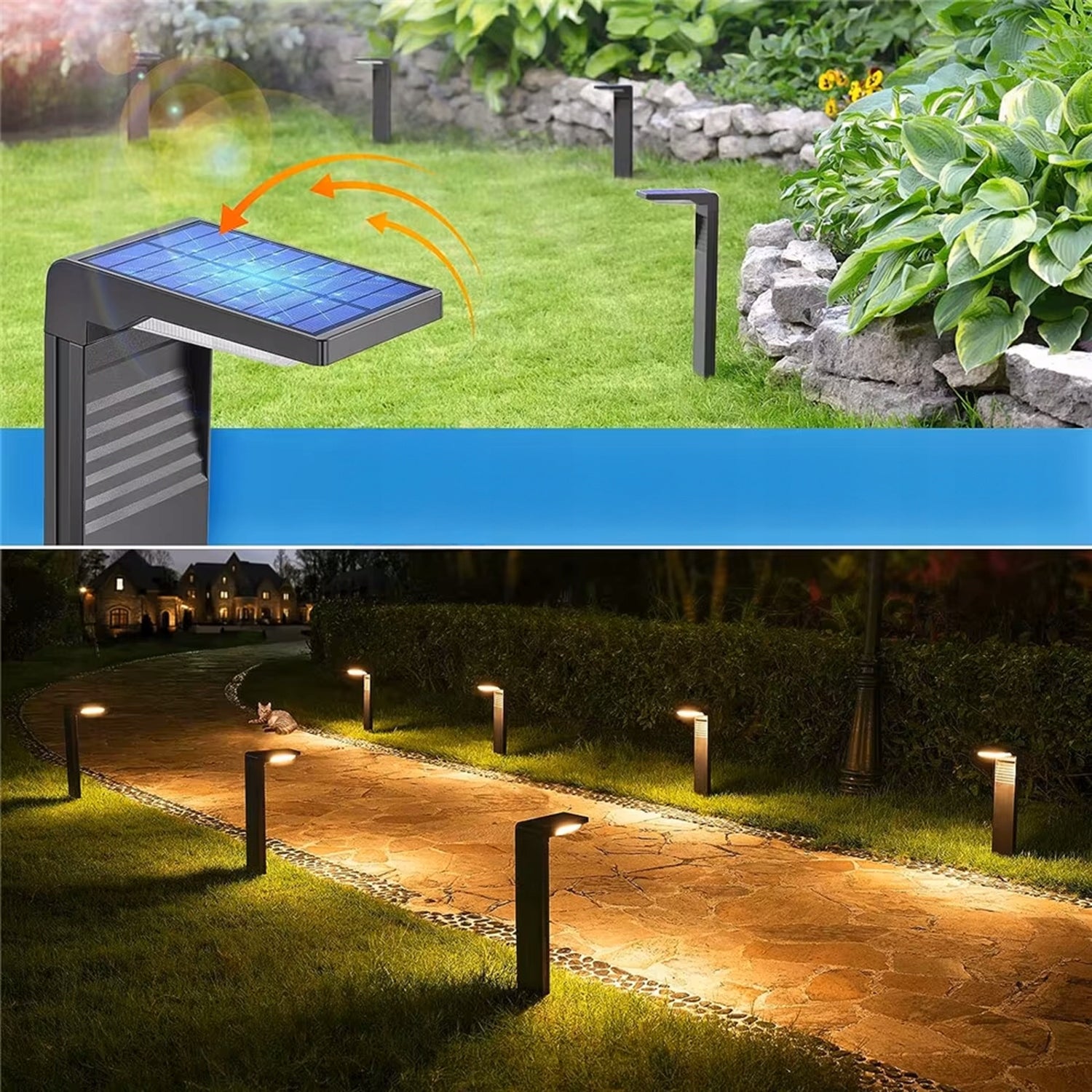 Solar Garden Lamp LED Punched Post Twilight Sensor 3000K Garden Manufacturer code Lampa Ogrodowa Ścieżkowa 5942
