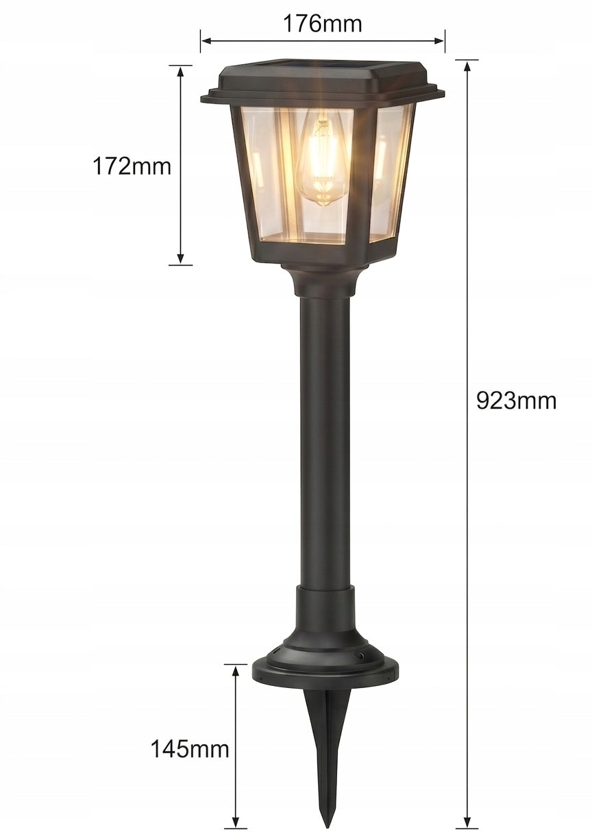 Solar Garden Lamp Post LED Lantern Large Strong 2in1 Twilight Sensor Manufacturer code SGL014WW