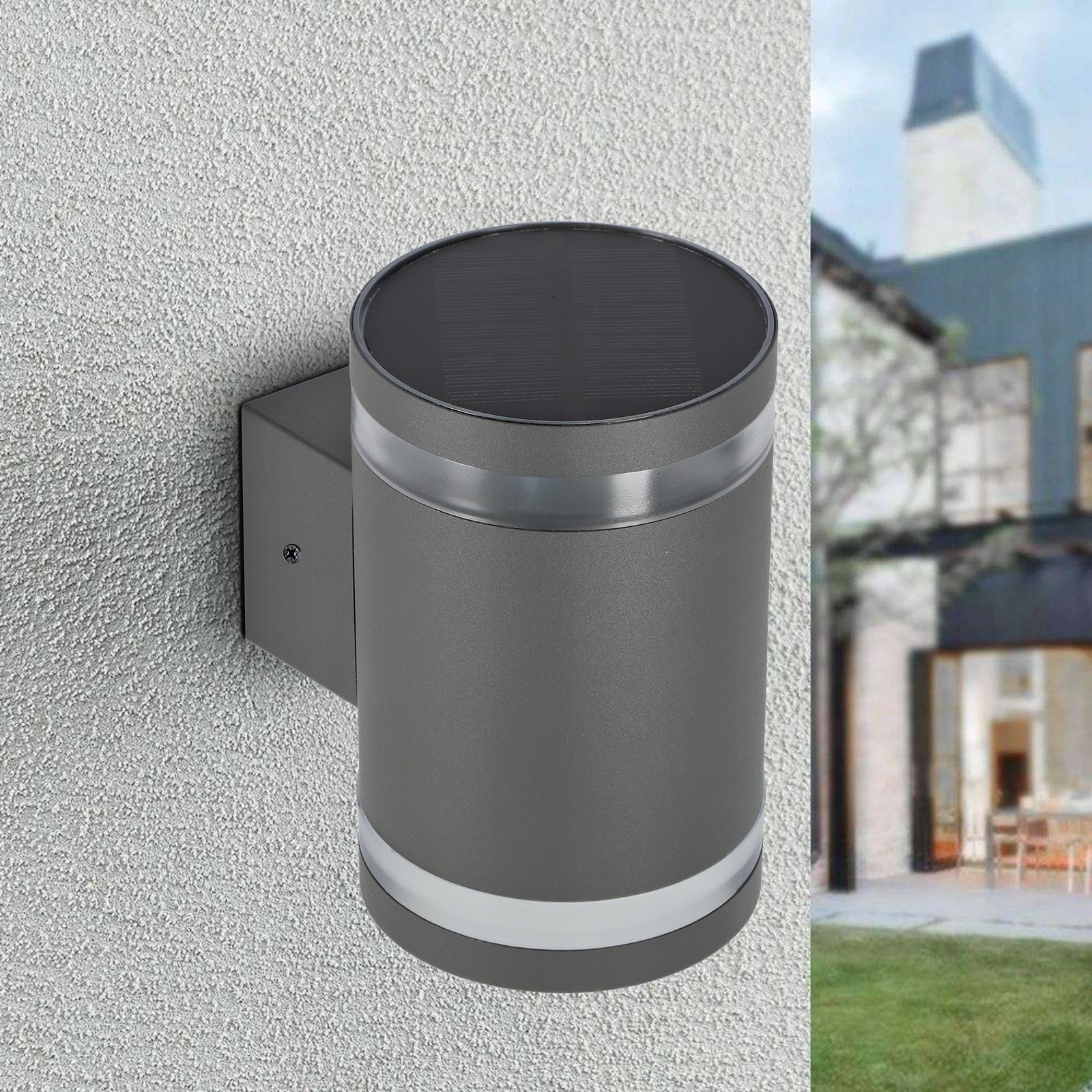 Solar Garden Wall Lamp LED Facade Wall Lamp Twilight Sensor Manufacturer code Kinkiet Elewacyjny 5955
