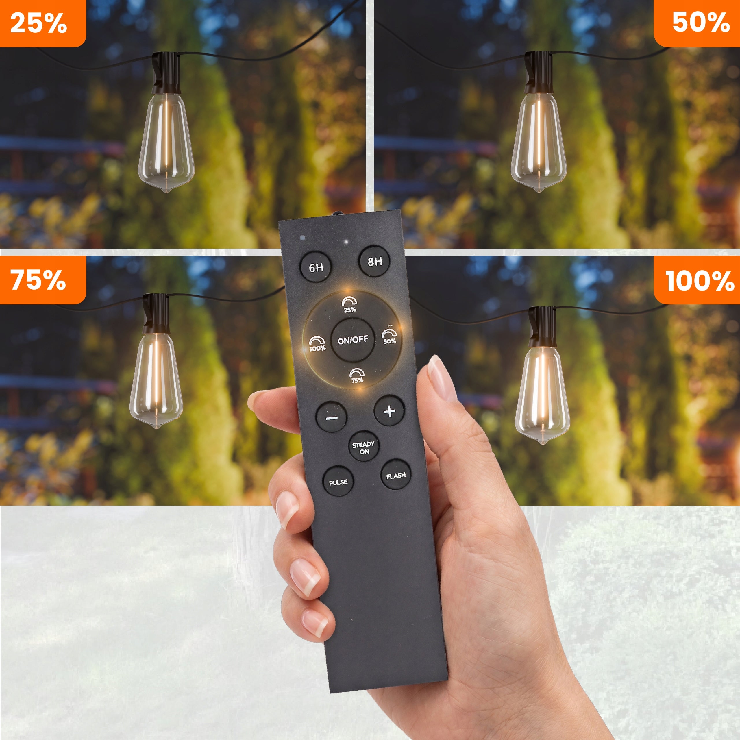 Solar Garland Garden LED Solar Lights 20m 30x Bulb E12 + Remote Control Power supply solar USB