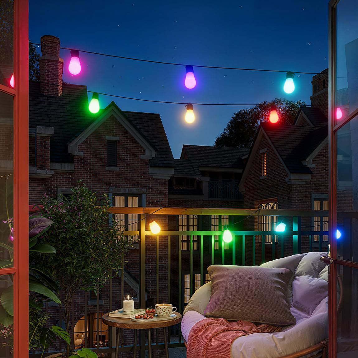 Solar Garland Garden Solar Lights RGB Chain 6m 15 Bulbs + Remote Control Manufacturer code Girlanda Solarna 4545