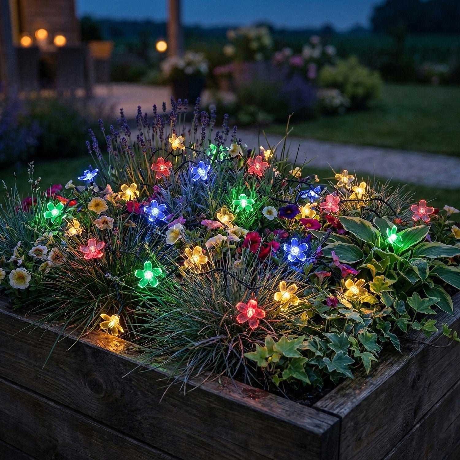 Solar Garland LED 10M 50LED Light Chain Solar Lights Flowers IP44 Packaging status original