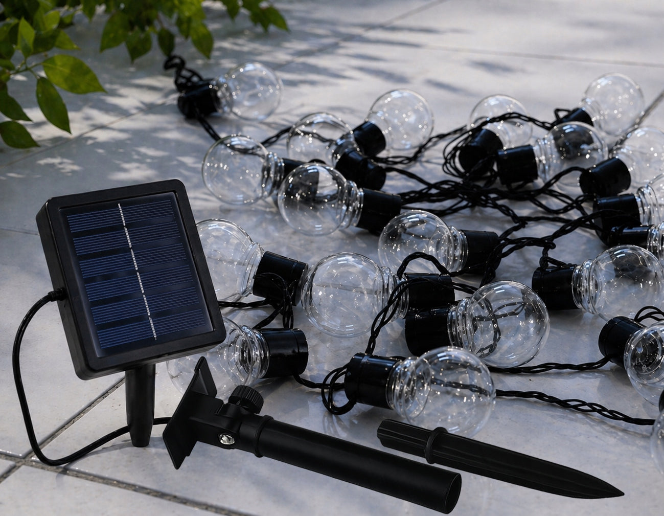 Solar Garland LED Garden 20 x LED Bulbs LED Solar Balls Globe diameter 4.5 cm