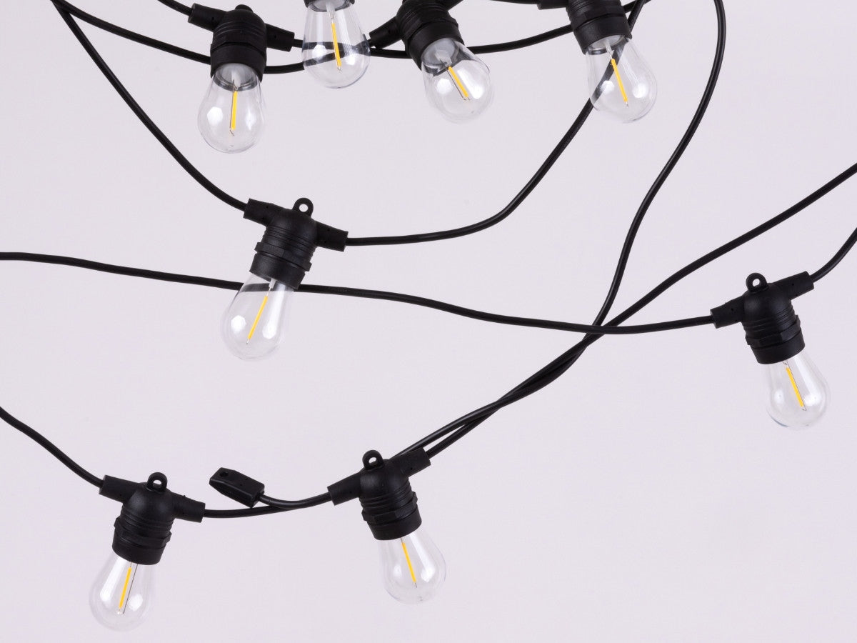Solar Garland for Balcony Terrace Outdoor LED 10m 10xE27 2700K for Garden Length 1000 cm