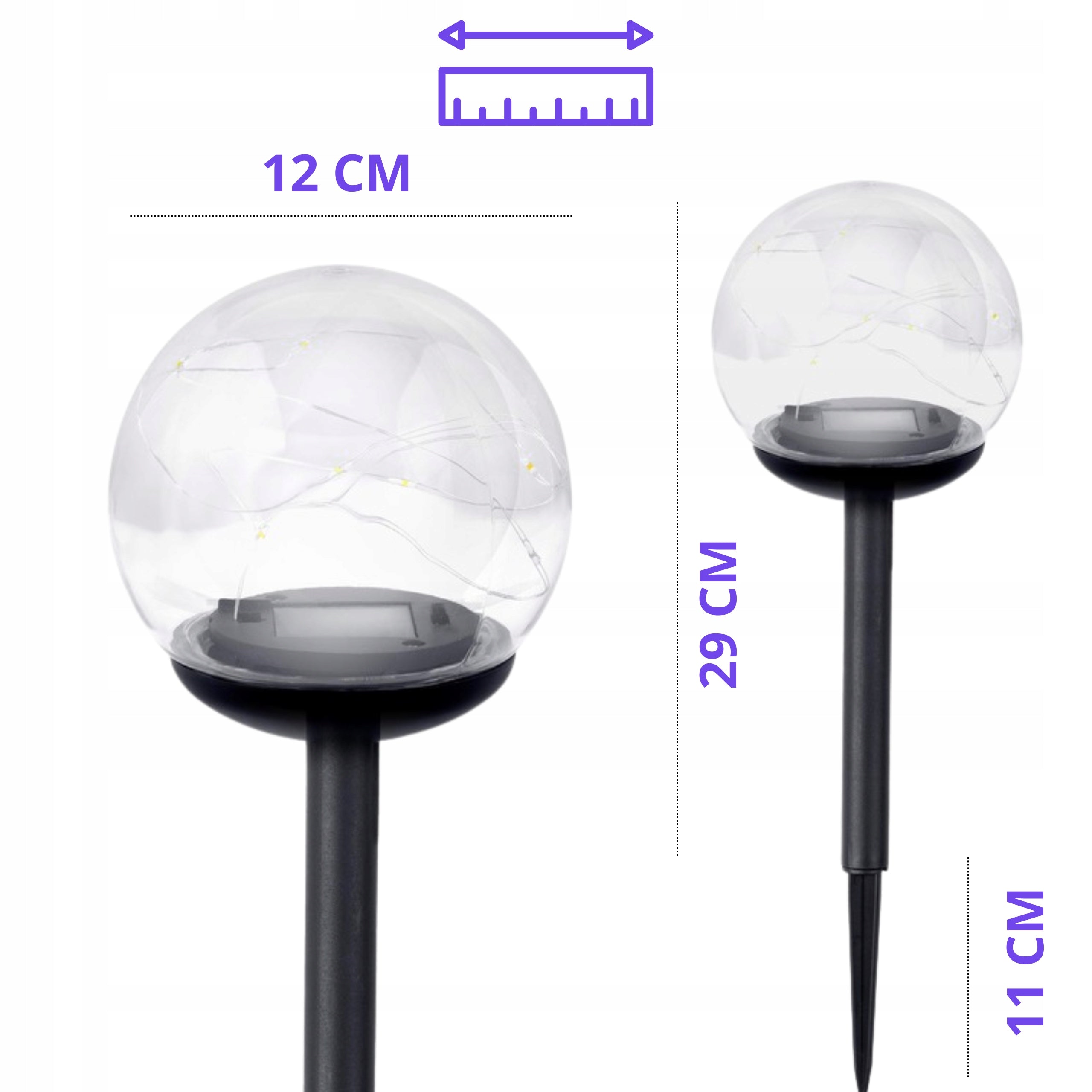 Solar LED Balls LARGE SET XXL 8 PCS Solar Garden Amorphous Number of pieces 8 pcs