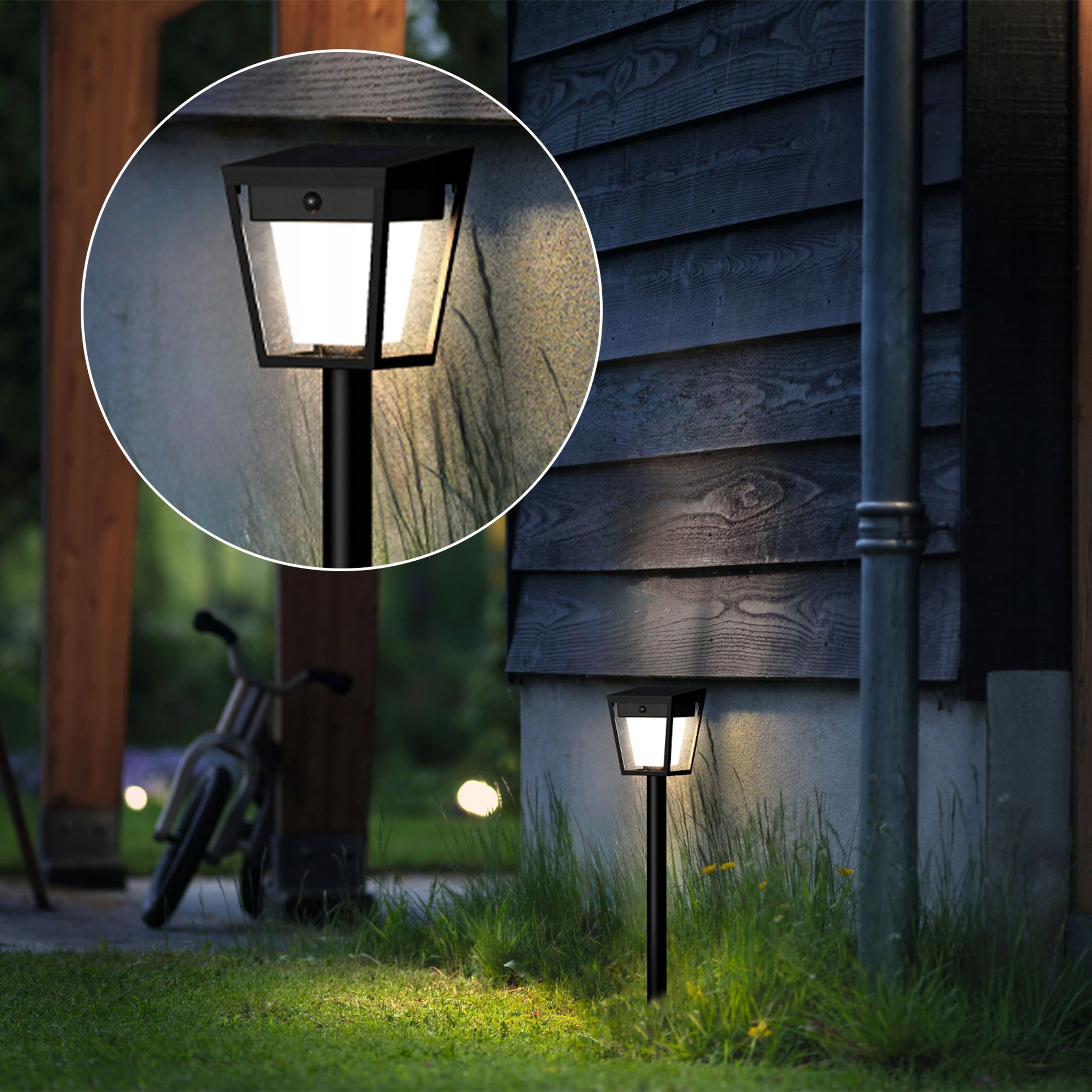 Solar LED Lamp PHILIPS NISSA Garden Punched Post 50cm Motion Sensor Mounting screwed