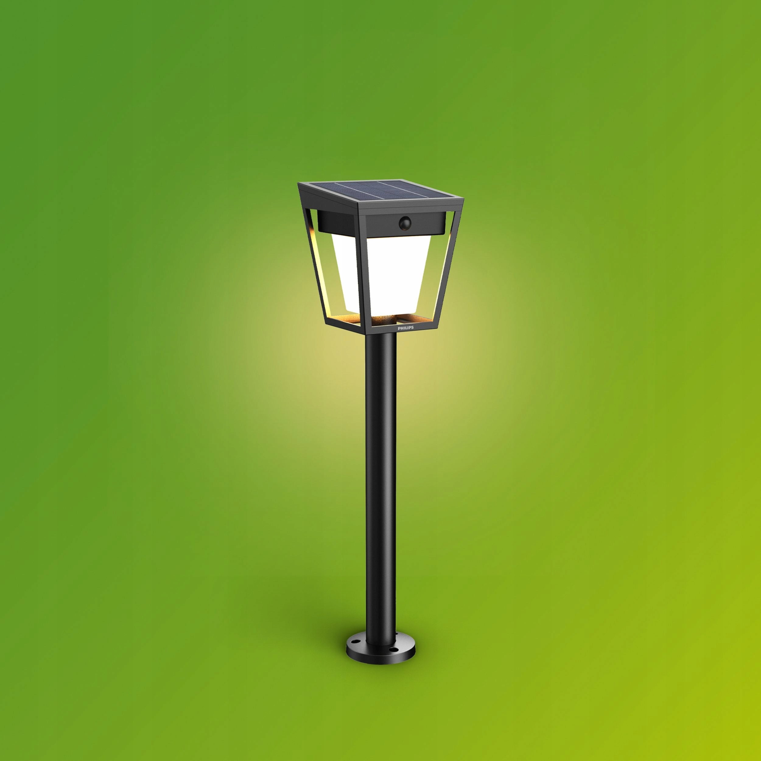 Solar LED Lamp PHILIPS NISSA Garden Punched Post 50cm Motion Sensor Power supply solar