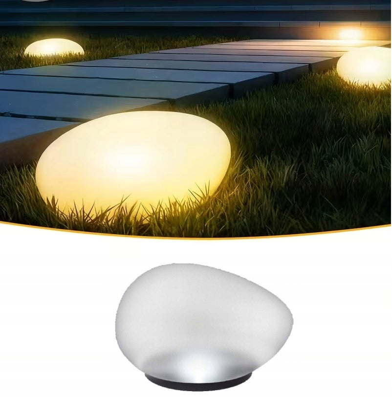 Solar LED garden lamp in the form of glass stone with dusk sensor Packaging status original