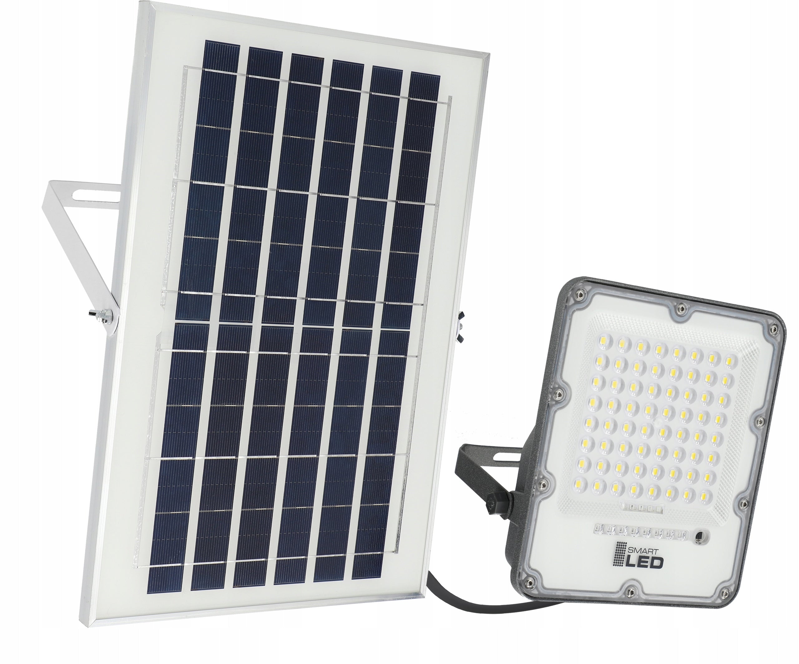 Solar Lamp Halogen Floodlight Outdoor LED Twilight Sensor Remote Control 50W Packaging status original